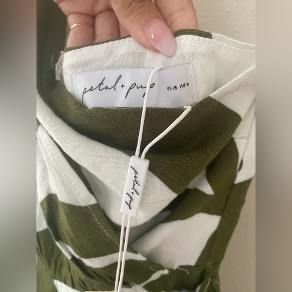 Petal & Pup Zara one shoulder midi dress - Olive Palm Size Medium - Picture 10 of 11